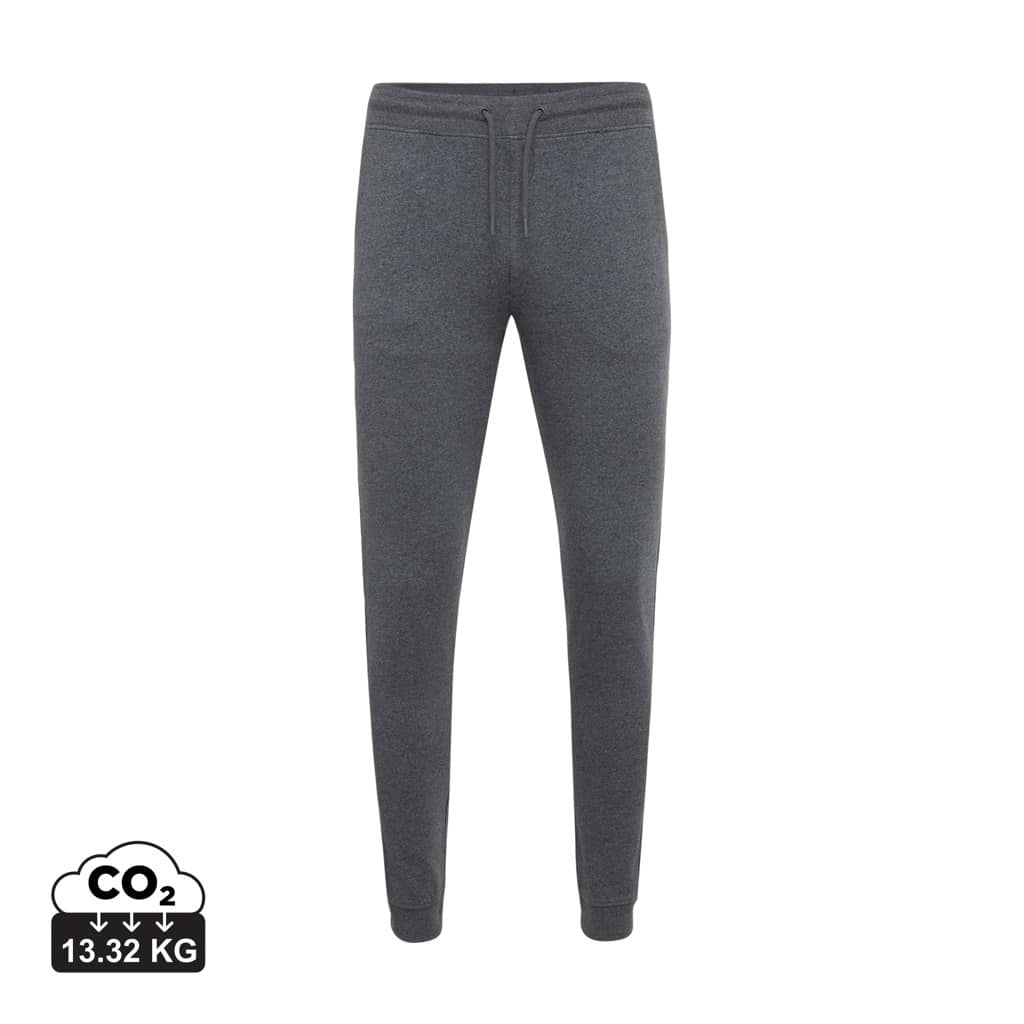 pantalons_unisexes_durables_iqoniq_50%_recyclé_et_50%_organique_heather_anthracite Pantalons unisexes durables couleur heather anthracite en 50% recyclé et 50% organiquede la marque iqoniq