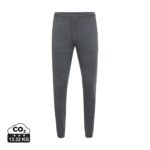 Pantalons unisexes durables couleur heather anthracite en 50% recyclé et 50% organiquede la marque iqoniq