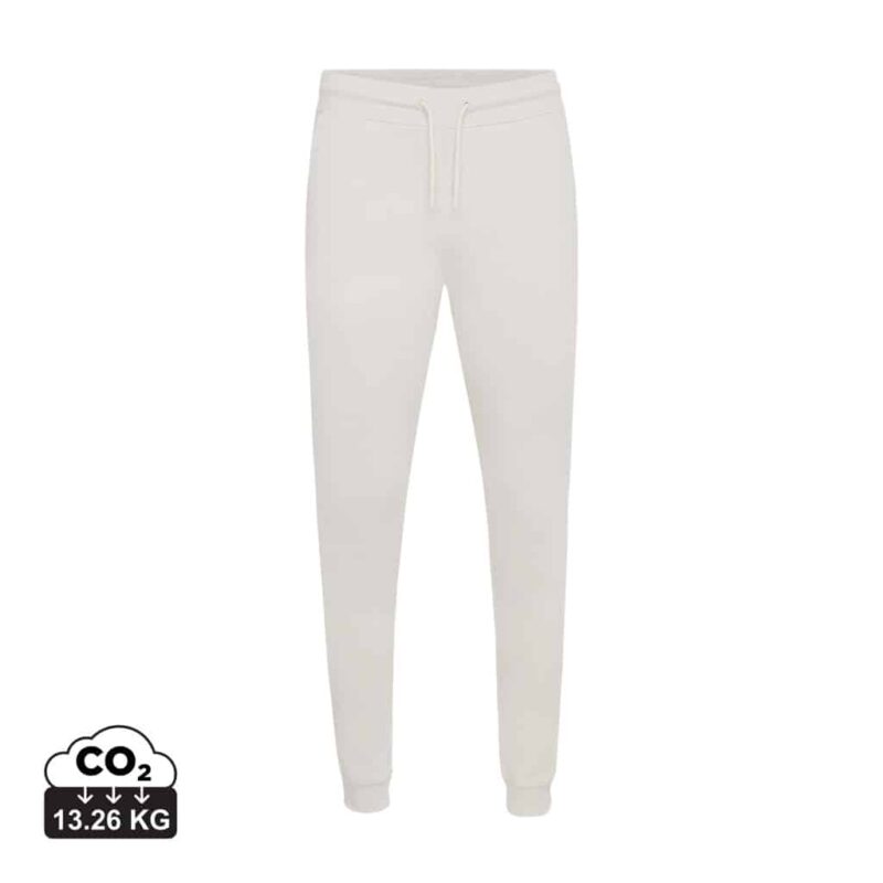 Pantalons unisexes durables couleur natural raw en 50% recyclé et 50% organiquede la marque iqoniq
