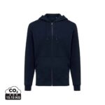 Sweatshirts unisexes durables couleur bleu marine en 50% recyclé et 50% organiquede la marque iqoniq