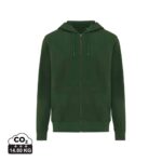 Sweatshirts unisexes durables couleur forest green en 50% recyclé et 50% organiquede la marque iqoniq
