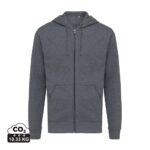 Sweatshirts unisexes durables couleur heather anthracite en 50% recyclé et 50% organiquede la marque iqoniq