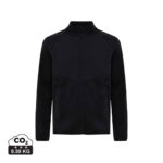 Vestes polaires unisexes durables couleur noir en 100% polyester recycléde la marque iqoniq