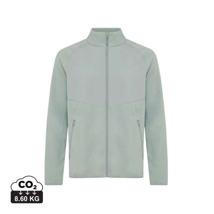 Vestes polaires unisexes durables couleur Iceberg green en 100% polyester recycléde la marque iqoniq