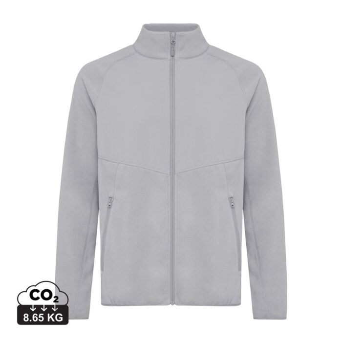 Vestes polaires unisexes durables couleur storm grey en 100% polyester recycléde la marque iqoniq