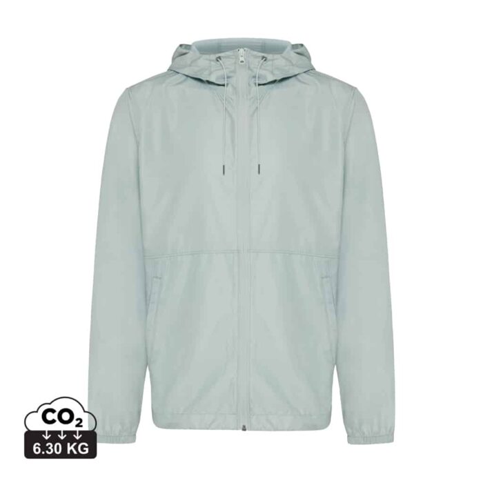 Vestes unisexes durables couleur Iceberg green en 100% polyester recycléde la marque iqoniq
