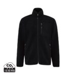 Vestes polaires unisexes durables couleur noir en 100% polyester recycléde la marque iqoniq