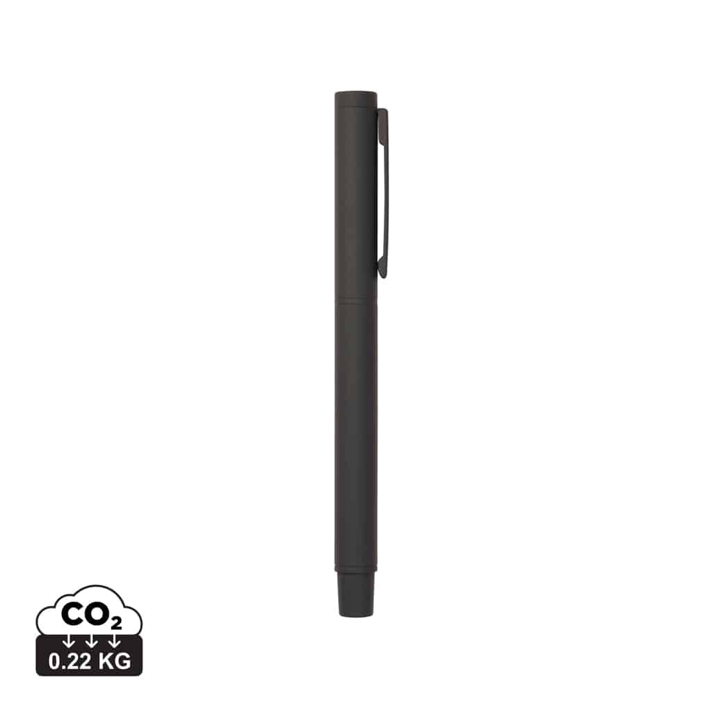 stylos_en_métal_durables_vinga_acier_inoxydable_recyclé Stylos en métal durables couleur noir en Acier inoxydable recyclé