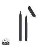 Set stylos  couleur noir en Aluminium recyclé