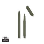 Set stylos  couleur vert en Aluminium recyclé