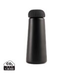 Bouteilles thermos durables couleur noir en Acier inoxydable recyclé