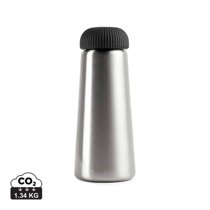 Bouteilles thermos durables couleur argent en Acier inoxydable recyclé