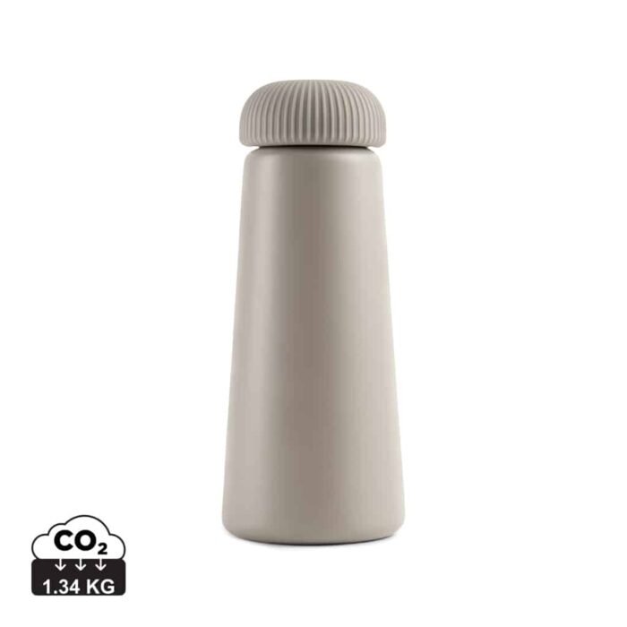 Bouteilles thermos durables couleur gris en Acier inoxydable recyclé