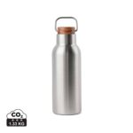 Bouteilles thermos durables couleur acier en Acier inoxydable recyclé