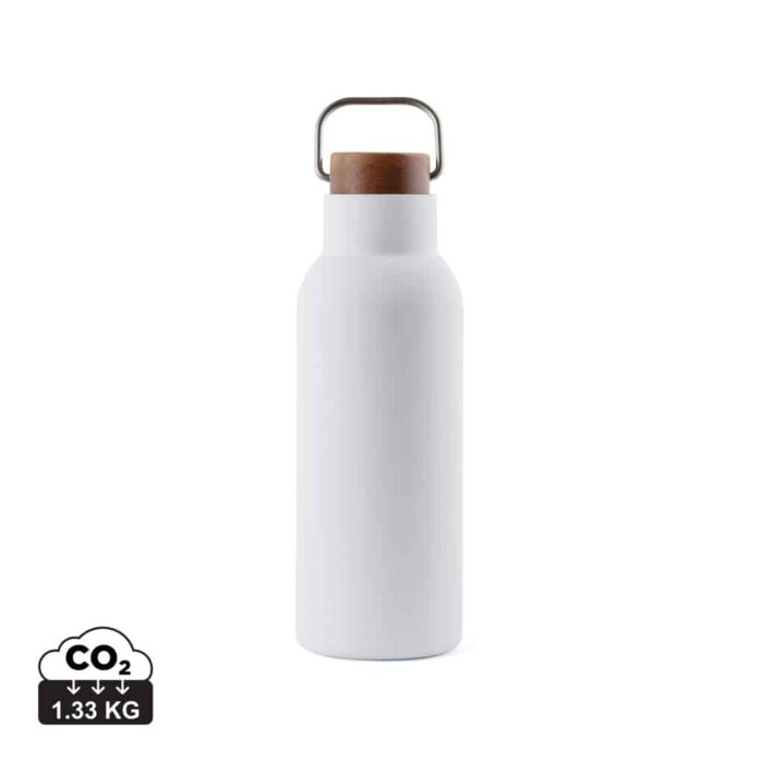 Bouteilles thermos durables couleur blanc en Acier inoxydable recyclé