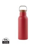 Bouteilles thermos durables couleur rouge en Acier inoxydable recyclé