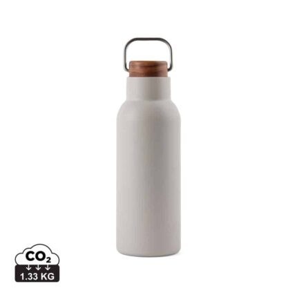 Bouteilles thermos durables couleur gris en Acier inoxydable recyclé