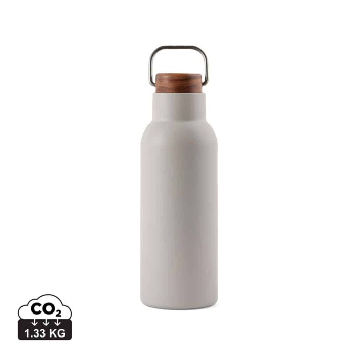 Bouteilles thermos durables couleur gris en Acier inoxydable recyclé