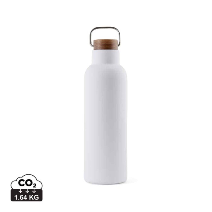Bouteilles thermos durables couleur blanc en Acier inoxydable recyclé