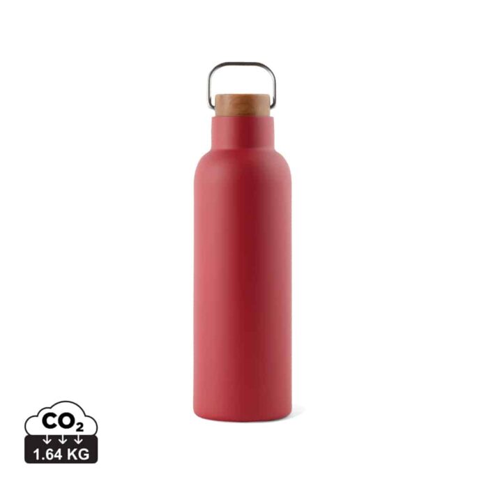 Bouteilles thermos durables couleur rouge en Acier inoxydable recyclé