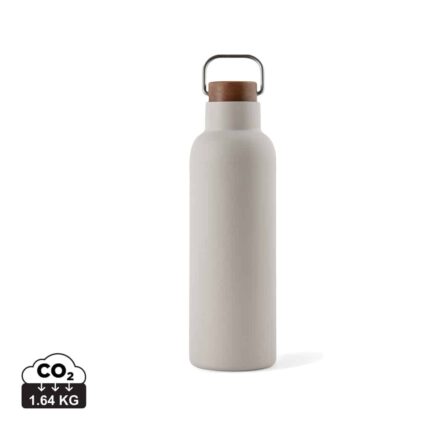 Bouteilles thermos durables couleur gris en Acier inoxydable recyclé