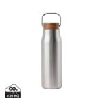 Bouteilles thermos durables couleur acier en Acier inoxydable recyclé