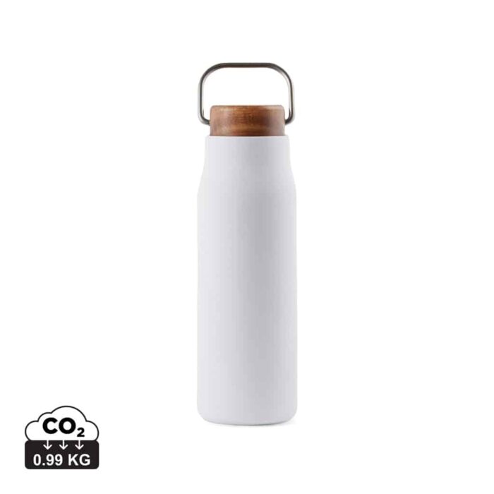 Bouteilles thermos durables couleur blanc en Acier inoxydable recyclé