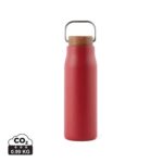 Bouteilles thermos durables couleur rouge en Acier inoxydable recyclé