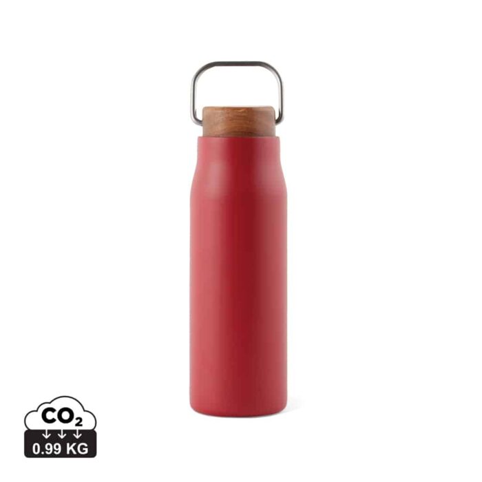 Bouteilles thermos durables couleur rouge en Acier inoxydable recyclé