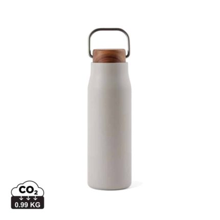 Bouteilles thermos durables couleur gris en Acier inoxydable recyclé
