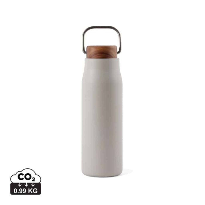 Bouteilles thermos durables couleur gris en Acier inoxydable recyclé