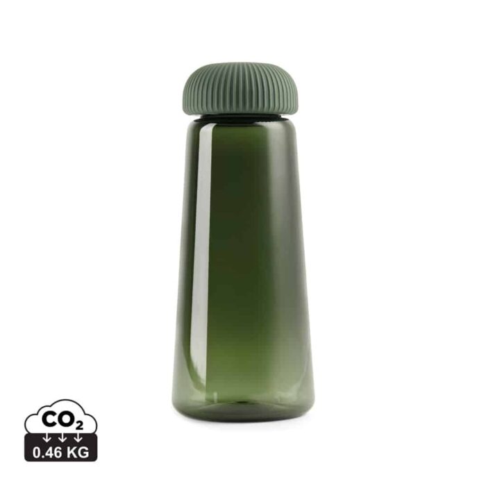 Bouteilles d'eau durables couleur vert en rPET