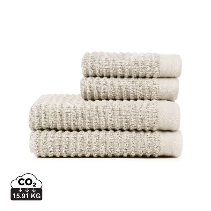 Textiles de salle de bains durables couleur blanc cassé en Cotonde la marque Vinga