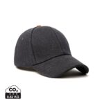 Casquettes 6 panneaux durables couleur noir en Coton recyclé