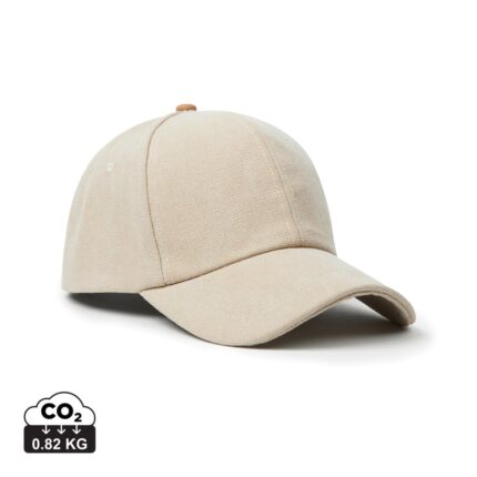 Casquettes 6 panneaux durables couleur beige en Coton recyclé