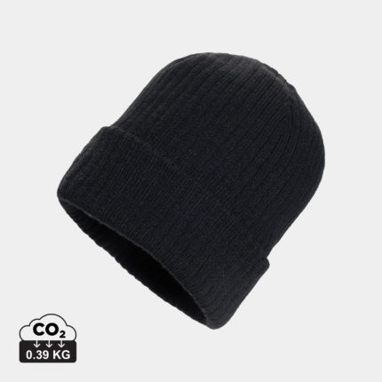 Bonnet avec revers AWARE™ Polylana® Pryor - noir