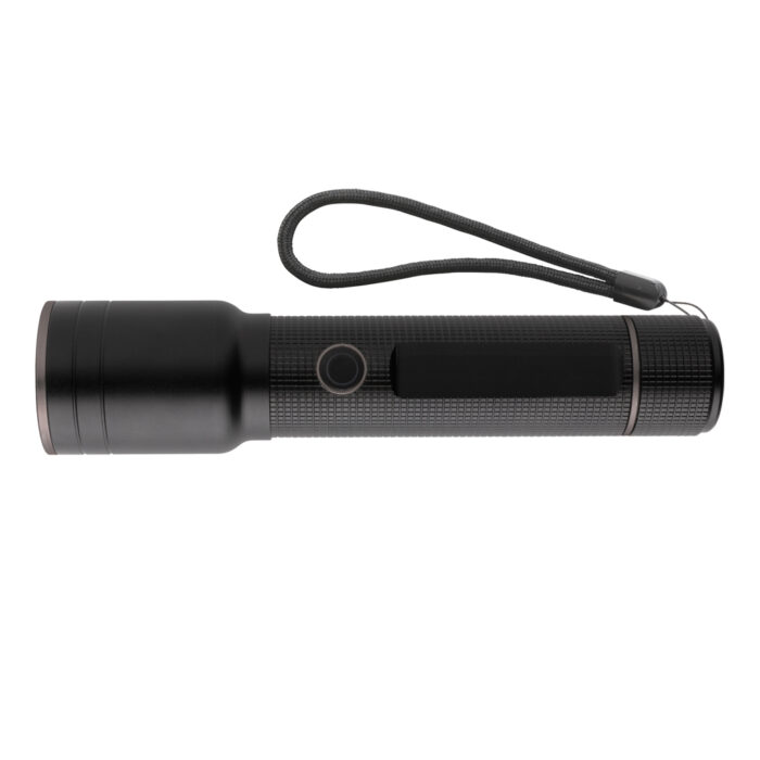 Torche robuste rechargeable par USB en aluminium recyclé RCS – Image 2