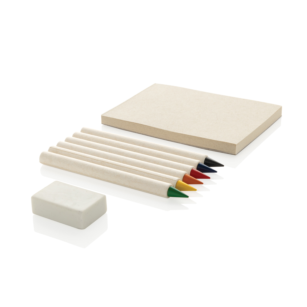 P611.3603__B_1__f6bd70af01164548a49b62c54dc61a49 Set de 6 crayons de couleur avec carnet GRS Infinity Micki – Image 2
