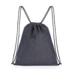 Sac à dos à cordon en denim recyclé Impact AWARE™ – Image 2