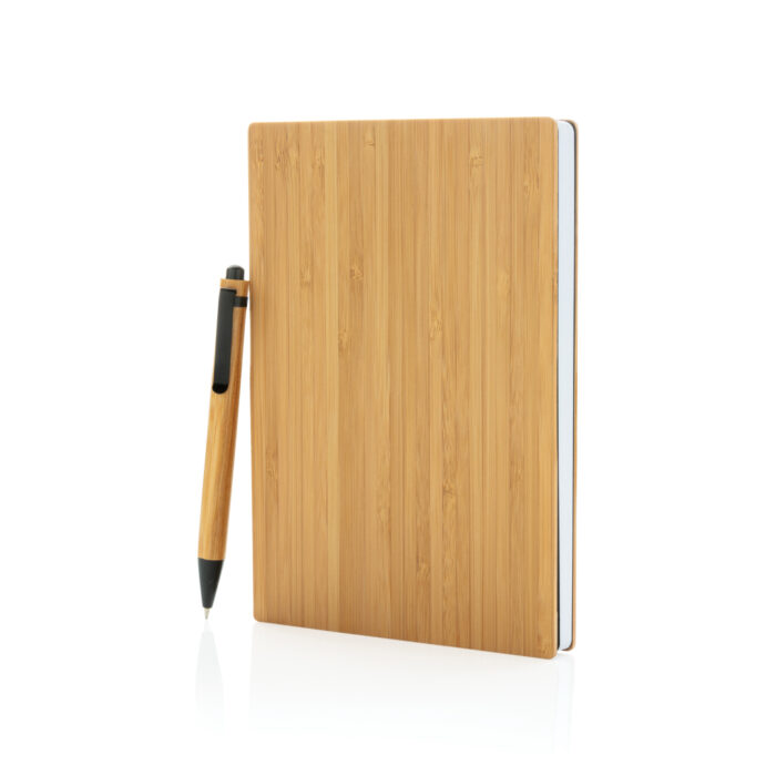 Set carnets de notes A5 et stylo en bambou – Image 2
