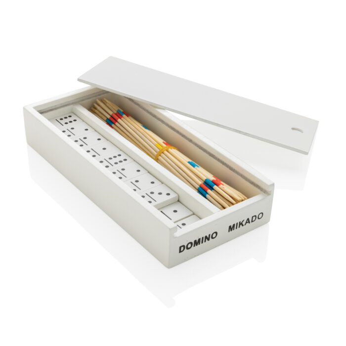Jeu de mikado/domino en boîte en bois – Image 2