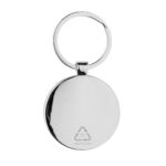 Porte-clés rond en alliage de zinc RCS et bambou – Image 5