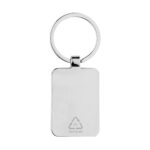 Porte-clés rectangle en alliage de zinc RCS et bambou – Image 5