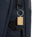 Porte-clés rectangle en alliage de zinc RCS et bambou – Image 4