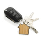 Porte-clés maison en alliage de zinc RCS et bambou – Image 3