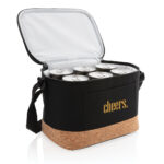 Two tone cooler bag with cork detail - Image 5