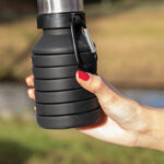 Leakproof collapsible silicone bottle with lid - Image 7