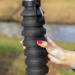 Leakproof collapsible silicone bottle with lid - Image 8