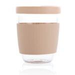 Verre 360ml avec couvercle et manchon en silicone Ukiyo – Image 6