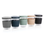 Verre 360ml avec couvercle et manchon en silicone Ukiyo – Image 9